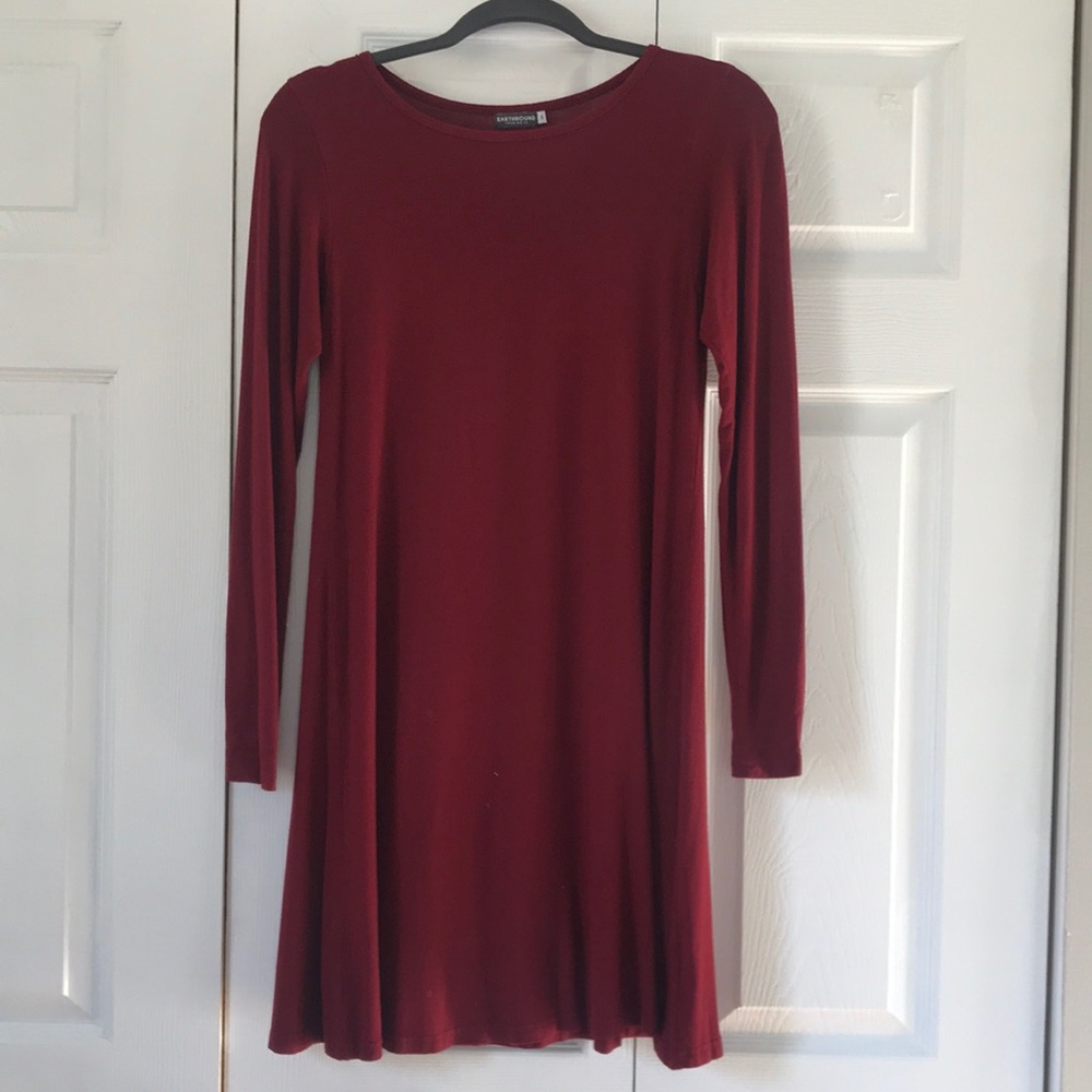 Rusty red Earthbound long sleeve dress